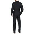 thumbnail image 3 of Blujacket Mens Black Peak Lapel Zignone Wool Slim Fit Tuxedo, 3 of 6