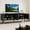 Black & Walnut, variant on Uforic TV Stand with Storage for Living Room, Mid-Century Entertainment Center, Media Console for up to 80 Inch TVs, Walnut