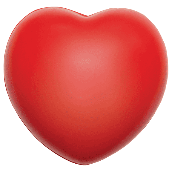 Rehabilitation Advantage Firm Red Heart Shaped Hand Exercisers. Grip Strength Therapy, Stress and Recovery Aid.