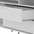 thumbnail image 5 of Manhattan Comfort Rockefeller Wood TV Stand for TVs up to 60" in White, 5 of 10