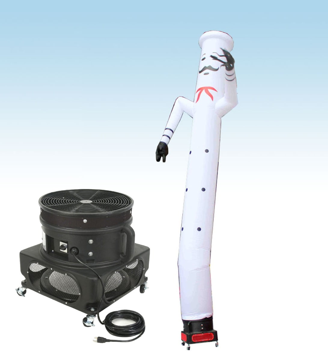 inflatable man with blower