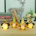 thumbnail image 6 of Bumble Bee Gnomes,Glowing Gnome Farmhouse Decor Tiered Tray Decorations Spring Gnome Rustic Elf Home Decor Gnome Tomte Swedish Party Supplies Scandinavian Ornament, 6 of 7