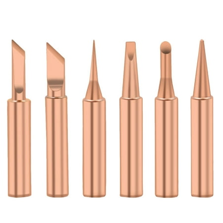 

Etereauty Soldering Copper Tips Head Tip Solder Replacement Horn Metal Accessories Weller Tip Fine Iron Welding Horn