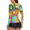 thumbnail image 3 of Simpsons Women's Sunscreen Shirt Long Sleeve Workout Tops Crewneck Soft Comfy Tees Casual T-Shirt L, 3 of 7