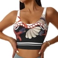 thumbnail image 2 of Uemuo Starfishes Shells Pattern Women's Sports Bra - High Impact Support, Breathable, and Comfortable Athletic Bra for Running, Yoga, and Workouts, 2 of 9