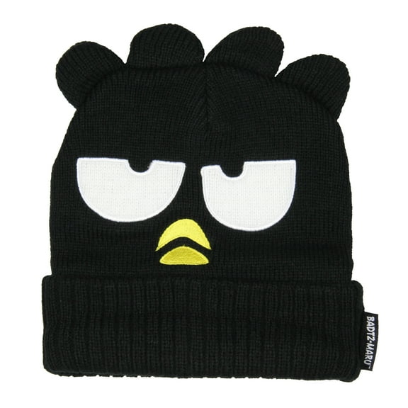 Hello Kitty and Friends Adult Badtz-Maru Embroidered Character Knit Cuffed Beanie Skull Cap Warm Winter Hat OSFM
