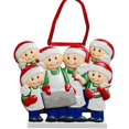 thumbnail image 5 of Paquete de 2 colgantes de Navidad Meskcv adorno personalizado con nombre delantal de cocina 3 miembros, 5 of 5