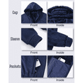 thumbnail image 4 of Zehisen Men's Fleece Winter Coat Warm Sweatshirts Zip Up Hoodie Heavyweight Sherpa Lined Fall Winter Jacket Navy L, 4 of 10