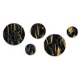 thumbnail image 3 of Designart "Elegant Ebony With Black And Gold Paisley" Paisley Round Wall Art Set Of 5 - Black Glam For Bedroom Wall Art Set, 3 of 6