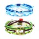 thumbnail image 1 of 2 juegos de pulseras ajustables, regalo de playa de verano para mujeres, hombres, adolescentes, niñas, Día de San Valentín MFZFUKR BST3002976-2, 1 of 5