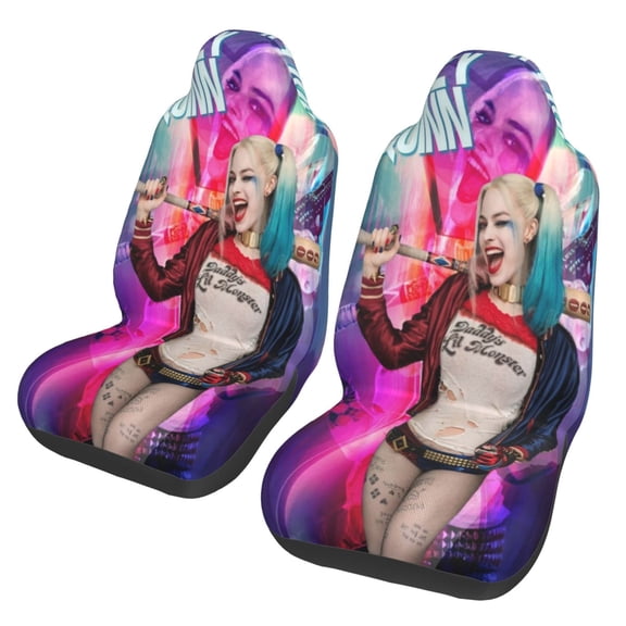 Harley Qu-in Car Seat Cover for Front Seat Cushion Protectors 2 Pcs Car Accessories Bucket Seat Covers
