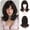 Dark Brown, variant on Short Brown Wig with Bang for Women - 15 Inch  Length Layered Straight Bob Wigs  Looking Synthetic Soft Heat Resistant Wig for Women Daily Party Use,Brown with Highlights