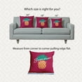 thumbnail image 6 of 20" x 20" Simply Daisy Summer Time Pineapple Indoor/Outdoor Pillow, Lipstick Pink Qty 1, 6 of 6