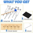 thumbnail image 6 of Brain Tuner Tuning Fork Set of 5, EEG Delta Theta Alpha Beta Tuning Forks with Wooden Voice Box (256 Hz, 259 Hz, 262 Hz, 267Hz, 271Hz), 6 of 6