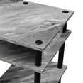 thumbnail image 4 of Pemberly Row No-Tools Student Desk with Shelves in Gray Faux Marble Wood Finish, 4 of 6