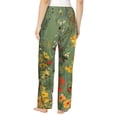 thumbnail image 3 of Uemuo Botanical Garden With Cats Pattern Women's Wide Leg Palazzo Lounge Pants with Pockets Light Weight Loose Comfy Casual Pajama Pants-Medium, 3 of 9