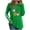 #005-Hot Pink, variant on Craaazy Women's St Patricks Day Shirts Shamrock Irish Holiday Crew Neck Long Sleeve Shirts