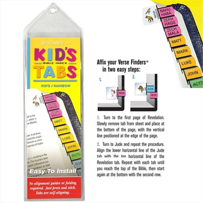 G T Luscombe 125852 Bible Tab Verse Finders Horizontal Thin Pack Kids Tab