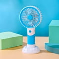 thumbnail image 4 of Hiroekza Ultra-Quiet USB Handheld Fan with Stand Base - Portable Mini Fan for Desk, Travel & Student Use with Rechargeable Battery Blue, 4 of 7