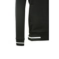 thumbnail image 4 of Cotton Best Men's Black Jacket Fleece White Line Varsity Style L/S (S01), 4 of 6