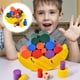 thumbnail image 5 of 1 juego de bloques de construcción de madera con forma de luna para educación temprana de niños, juguete de mesa, 5 of 7