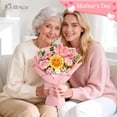 thumbnail image 2 of Ramo de flores de ganchillo Faylifeway hecho a mano para mamá, color rosa, 2 of 9