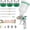 Green, variant on HVLP Gravity Feed Air Professional Air Kits with 3 Nozzles 1.4/1.7/2mm Nozzle and 600cc Cups