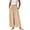 Khaki, variant on Womens Linen Pants Wide Leg Casual Drawstring Palazzo Harem Pants 2026 Beach Summer Loose Travel Vacation Pants with Pockets Blue 2XL