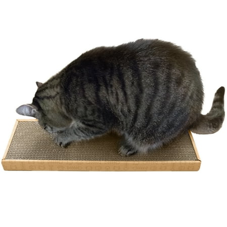 UPC: 0842229113808 | FurHaven Pet Cat Scratcher | Corrugated Cat Scratcher with Catnip Yellow Small
