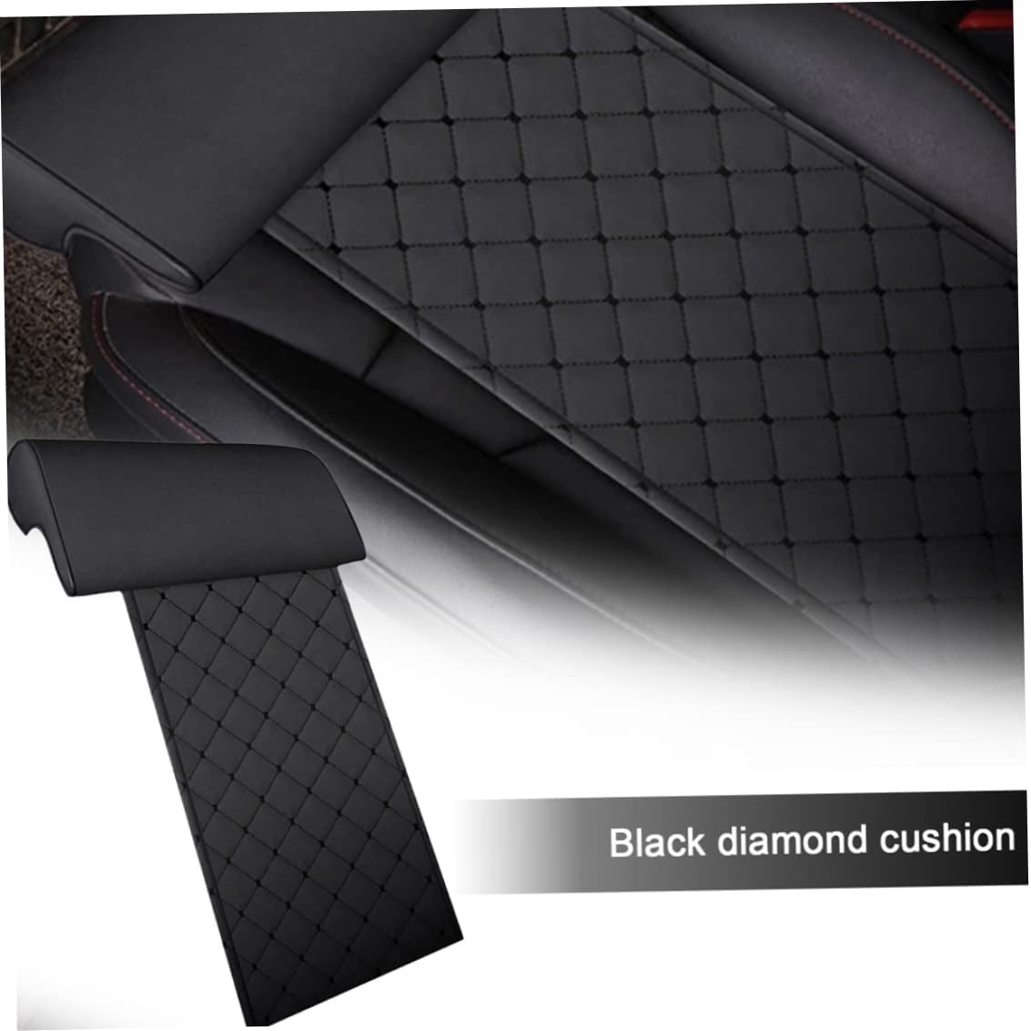 Coussin Extension Siège Auto - Support Jambes Confortable - Cuir Noir - Antidérapant