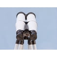thumbnail image 4 of NauticalMart floor standing admiral's  bronze-white leather binoculars 62", 4 of 7
