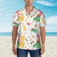thumbnail image 4 of Fotbe Cute Baby Dinosaurs Hawaiian Shirt For Men Unisex Summer Beach Casual Short Sleeve Cotton Linen Button Down Shirts-Medium, 4 of 9