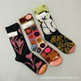 thumbnail image 2 of Ladies' niche fun oil painting artistic color socks, high tube trendy socks(2 pairs), 2 of 2