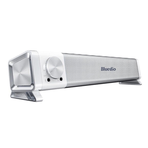 Injueey Altavoz de ordenador LS, barra de sonido, altavoz con cable, columna de alimentación USB con micrófono para PC, teléfono, juego, altavoz Cables de audio/vídeo