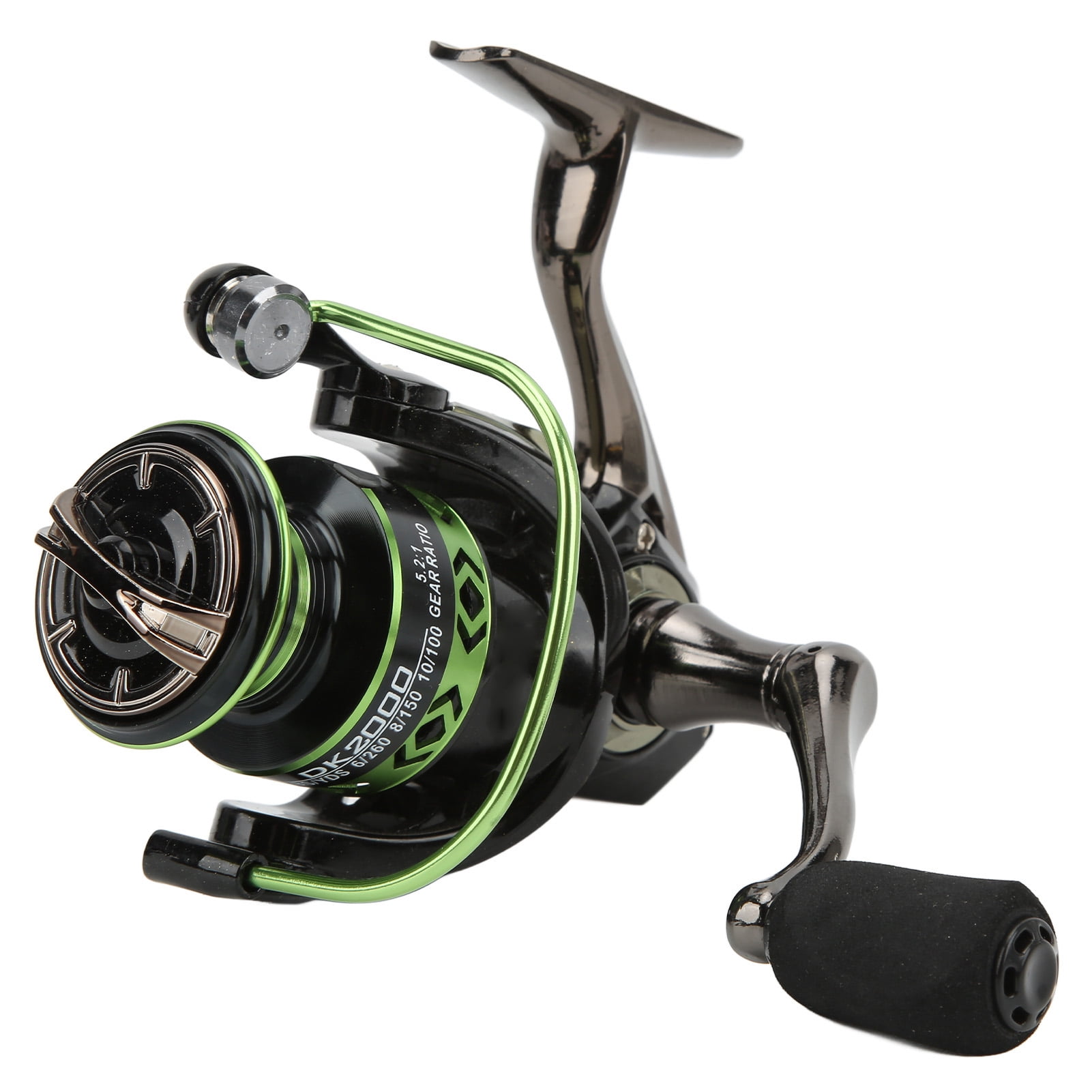 AVPAVP All Metal Spinning Fishing Reel 5.2:1 Gear Ratio 2000 Size Ambidextrous