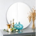 thumbnail image 4 of 28" Deluxe Contemporary White Circular Aluminum Mirror, 4 of 7