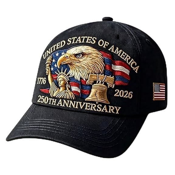 250th Anniversary USA Hat Patriotic Retro Embroidered Baseball Caps for Men Women Veterans Gift