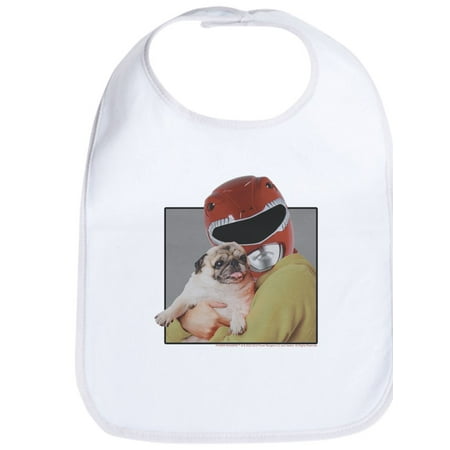

CafePress - Power Rangers Red Ranger Cuddling A Pug - Cute Cloth Baby Bib Toddler Bib