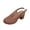 Brown, variant on Women Hollow Out Chunky Heel Slingback Sandals Closed Toe Breathable Non Slip Summer Comfortable Casual Shoes, White