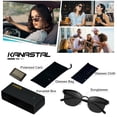 thumbnail image 4 of KANASTAL Polarized Sunglasses for Women Men Demi-rimmless Frame Square Black Sun Glasses For Driving Traveling Shopping, 4 of 7