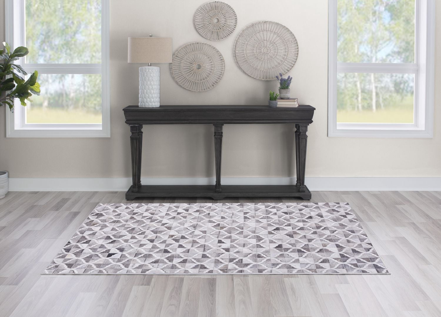 Tapis Laredo Brim gris & ivoire 6 pi 7 po x 9 pi 7 po