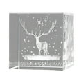 thumbnail image 2 of Adornos de grabado de pisapapeles de cristal 3D, de señal meteorológica, artesanías, recuer para el hogar, oficina, decoración de boda Fe Alce Baoblaze Cubo de cristal, 2 of 8
