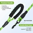 thumbnail image 3 of Rirool 5ft 1/2in Green Nylon Rope Dog Leash, Heavy Duty Reflective Pet Lead with Soft Padded Anti-Slip Handle and Metal Clasp for Medium Large Dogs 18-120 lb, Daily Walking Training, 3 of 6