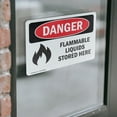 thumbnail image 4 of (2 Pack) Flammable Liquids Stored Here OSHA Danger Sign 24 Inch X 18 Inch Vinyl Label Decal Sticker Weather Resistant, UV Protected for Workplace, Business, and Construction Site, Made, 4 of 7