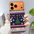 thumbnail image 3 of Case For Apple iPhone Air / 17 Pro / 17 Pro Max Series Case, Slim Thin Transparent Flexible Clear TPU Shockproof Phone Case For iPhone 17 Series, Knitted Christmas Deer Snow, 3 of 6
