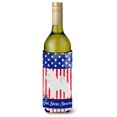 thumbnail image 1 of ""Caroline'S Treasures Usa Patriotic Bichon Fries Botella De Vino Aislador De Bebidas Hugger 750 Ml Multicolor"", 1 of 1