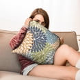 thumbnail image 6 of Set Of 2 Peach Skin Velvet Floral Art Modern Classic Throw Pillow Covers for Decorative Couch Pillows for Living Room,Boho Cute Outdoor Pillows Covers for Patio Garden16x16 Inches, 6 of 6