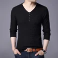 thumbnail image 2 of Sudaderas Slim Fit Camiseta lisa unicolor para hombre Capa base ajustada Elasticidad Harajuku Moda Hombre Jerseys Una pieza Venta Xl, 2 of 5