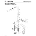 thumbnail image 4 of Kingston Brass LS2718DL Concord Single-Handle 1-Hole Deck Mount Pull-Out Sprayer Kitchen Faucet in Brushed Nickel, 4 of 5