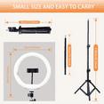 thumbnail image 6 of UEGOGO 10" Ring Light W/63" Tripod - 3 Colors & 10 Brightness, USB Powered, for Live Stream/Makeup/TikTok/Zoom, Portable Studio Light, 6 of 8